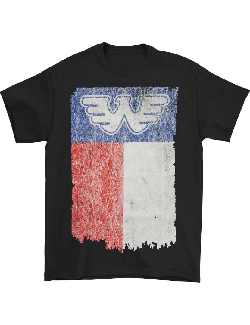 Rockinstone - T-shirt Bandeira de Waylon Jennings Texas