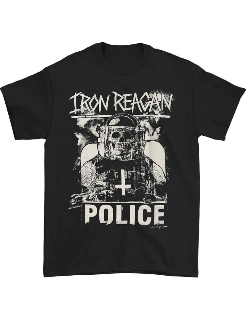 Rockinstone - T-shirt Policial de Motim Reagan de Ferro