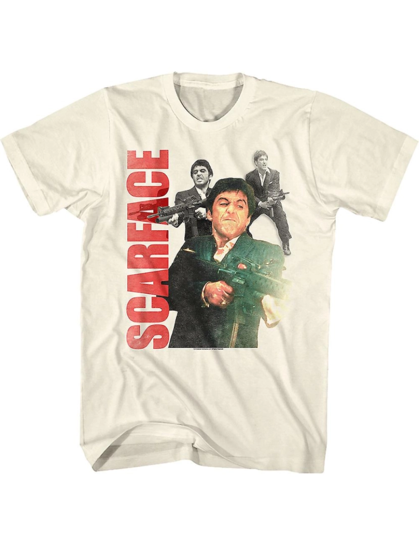 Rockinstone - T-shirt Scarface de colagem de tiro de Tony Montana