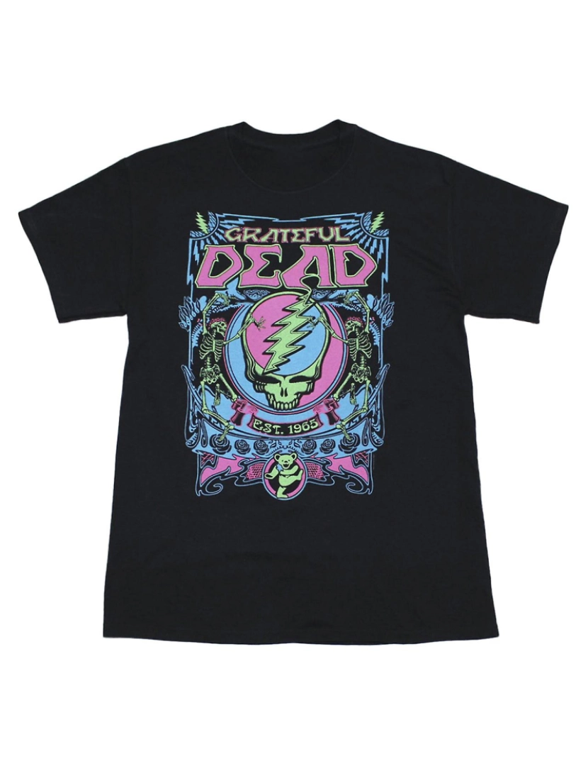 Rockinstone - T-shirt Grateful Dead Grateful Dead SYF luz negra