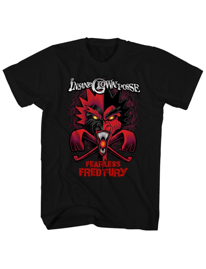 Rockinstone - T-shirt Insane Clown Posse Fearless Fred Fury Arte do álbum Insane Clown Posse Camisa