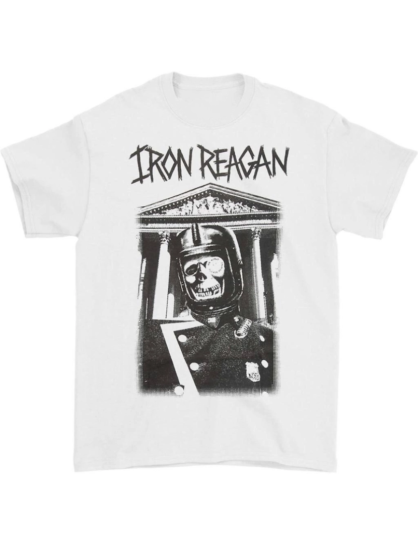 Rockinstone - T-shirt Ferro Reagan Rebobinar Tinta Preta