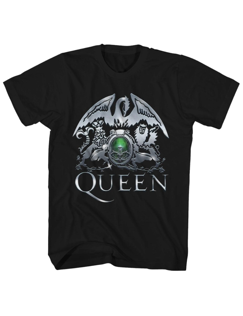 Rockinstone - T-shirt Camisa Queen com logo Queen Metal Crest