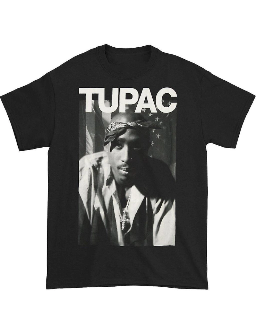 Rockinstone - T-shirt Estrelas e listras de Tupac