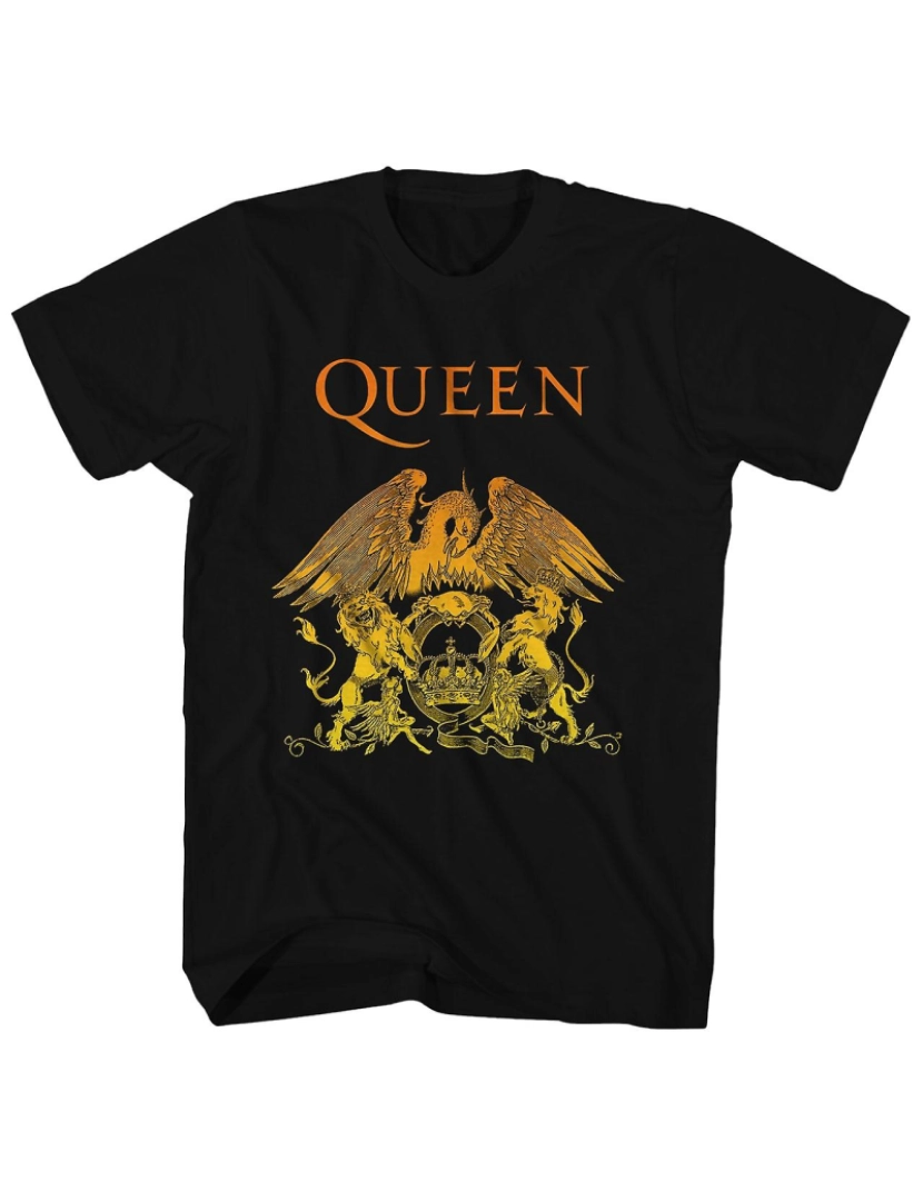 Rockinstone - T-shirt Camisa Queen Golden Gradient Crest Queen