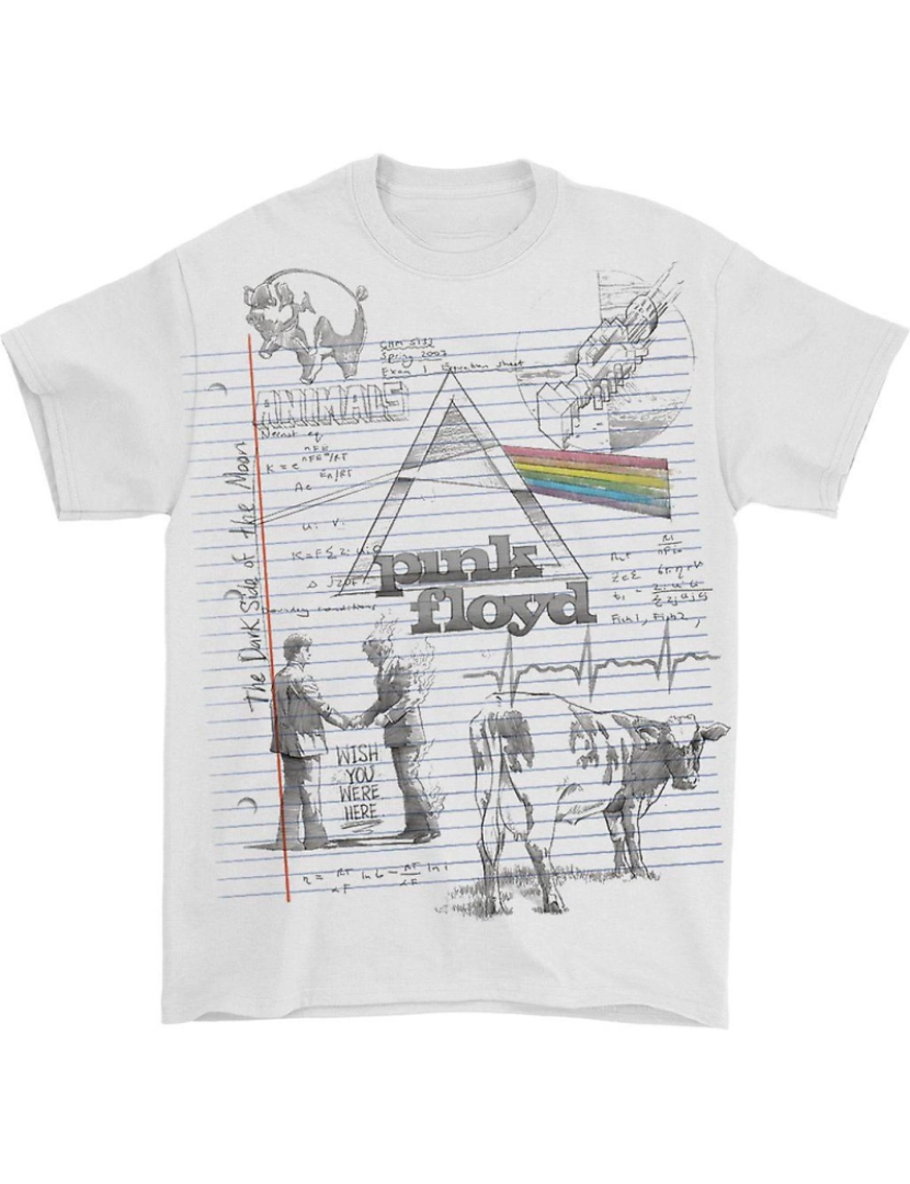 Rockinstone - T-shirt Esboço do Pink Floyd Floyd