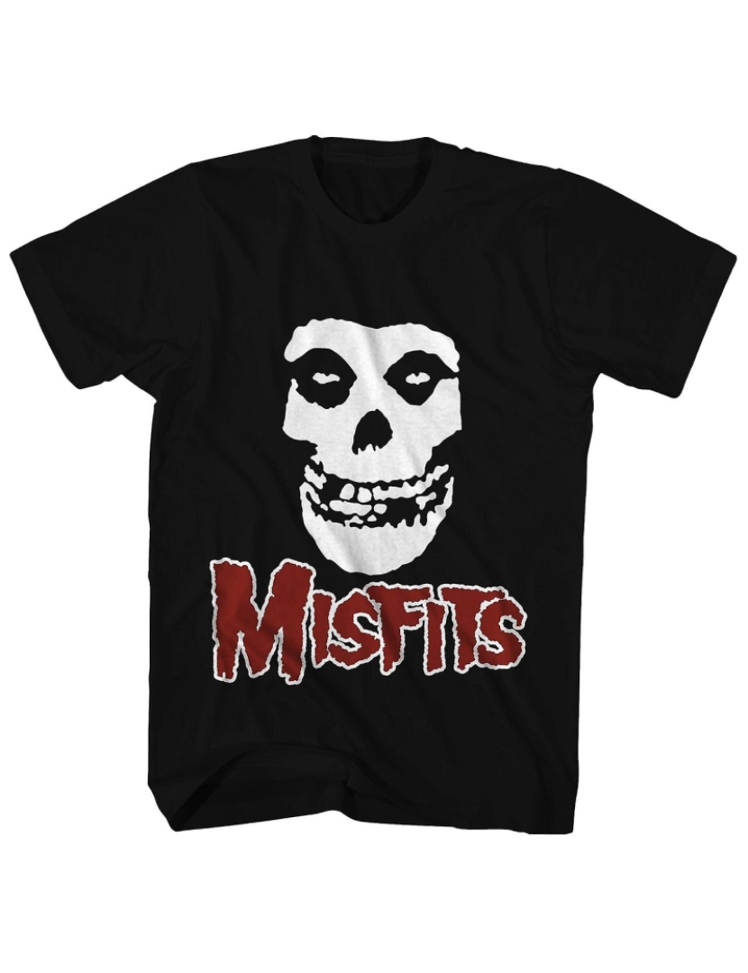 Rockinstone - T-shirt The Misfits Clássico Crânio Logo Misfits