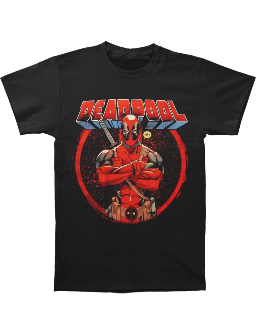 Rockinstone - T-shirt Deadpool braços cruzados