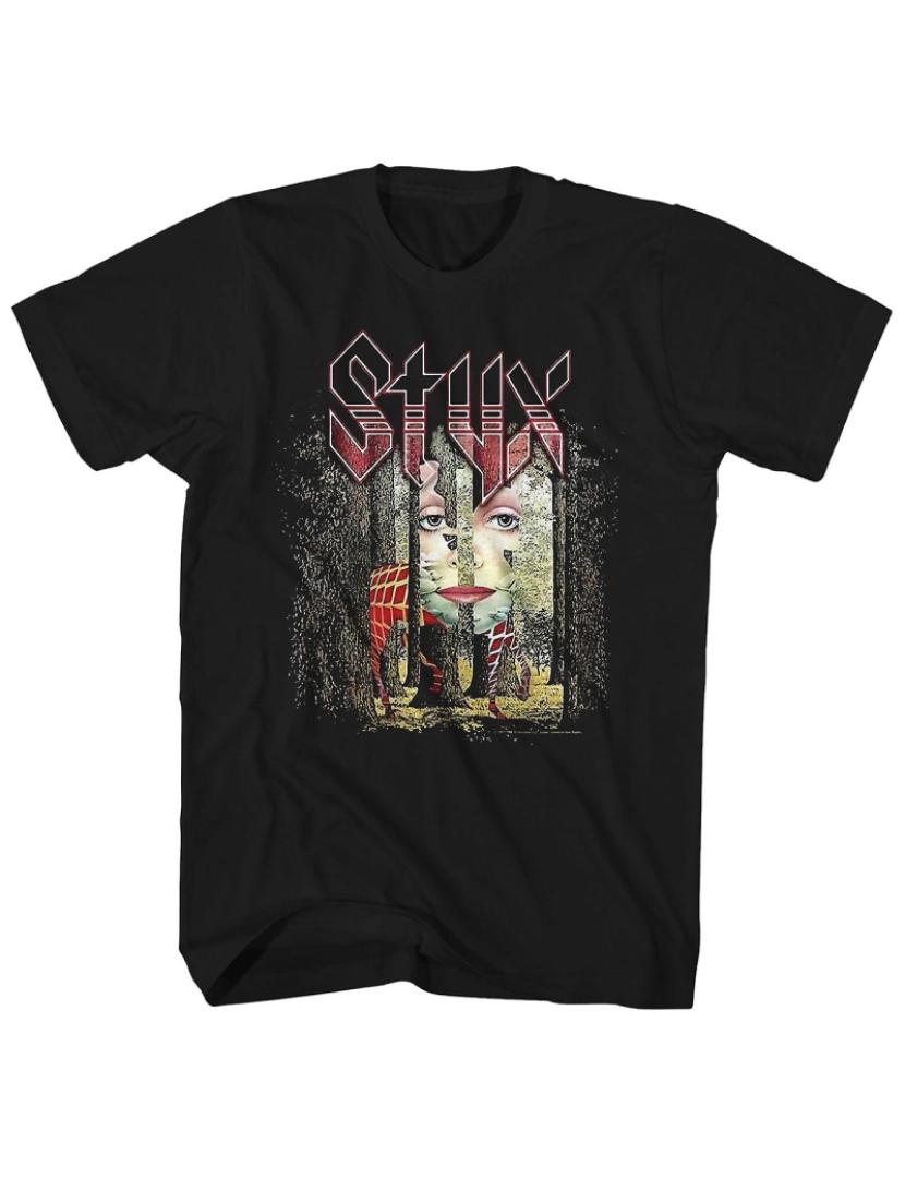 Rockinstone - T-shirt Styx Grand Illusion Álbum Art Styx Camiseta