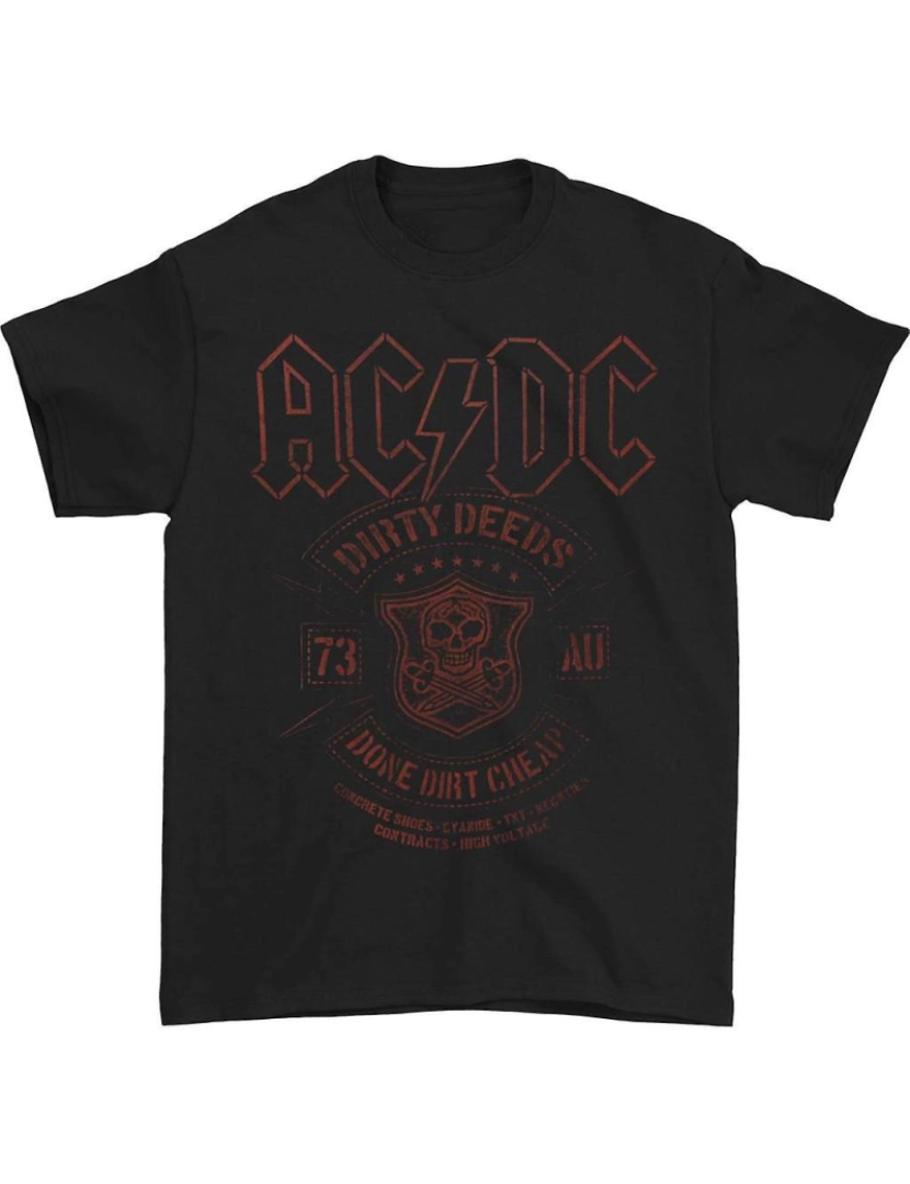 Rockinstone - T-shirt AC/DC Feito Sujeira Barato