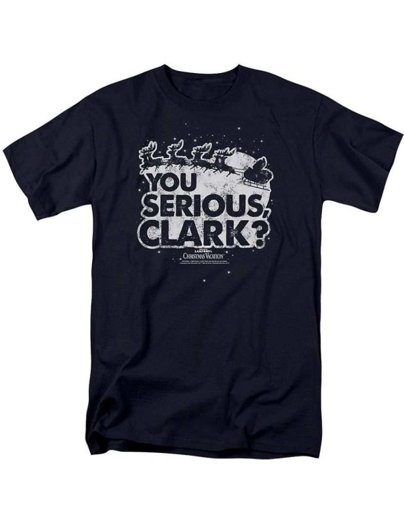 imagem de T-shirt Férias de Natal, você é sério, Clark adulto1