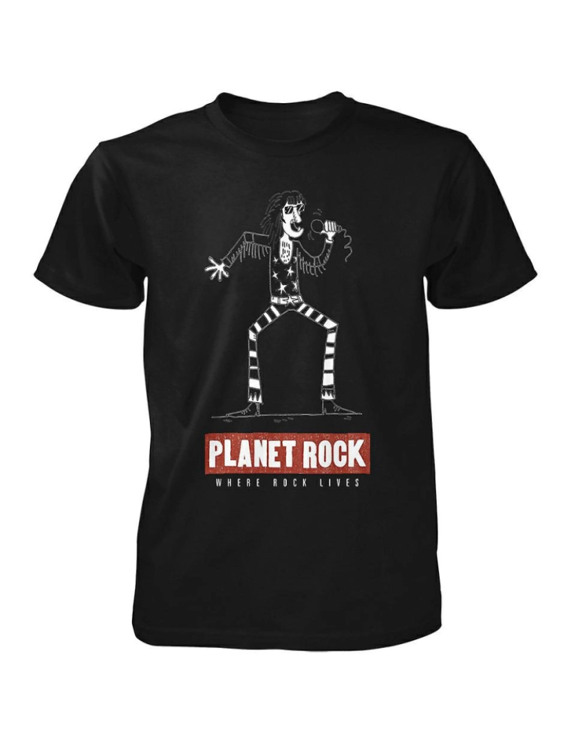 Rockinstone - T-shirt Cantor da série Planet Rock Musician