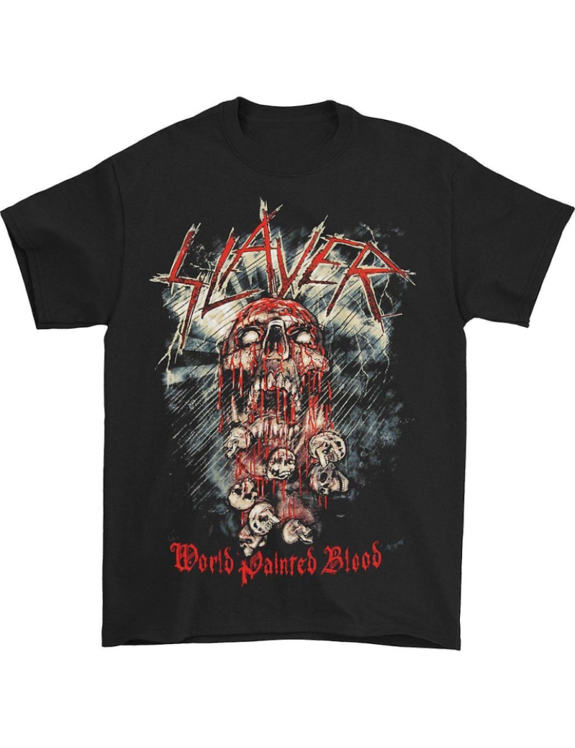 Rockinstone - T-shirt Crânio de sangue pintado do Slayer World