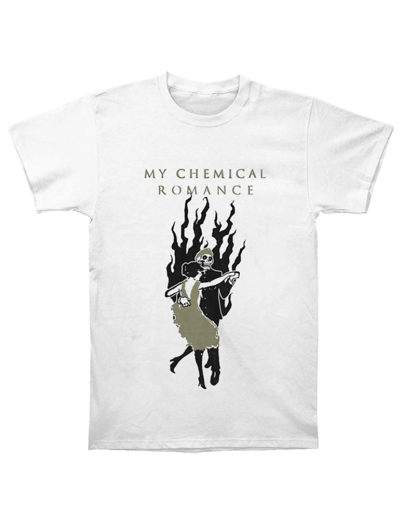 Rockinstone - T-shirt Bola Militar My Chemical Romance Branca