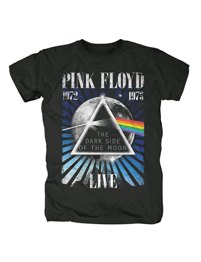 Rockinstone - T-shirt Pink Floyd, o lado negro do espaço lunar