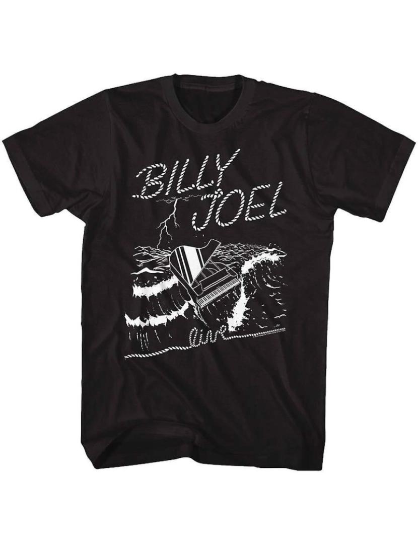 Rockinstone - T-shirt Billy Joel Mar Piano