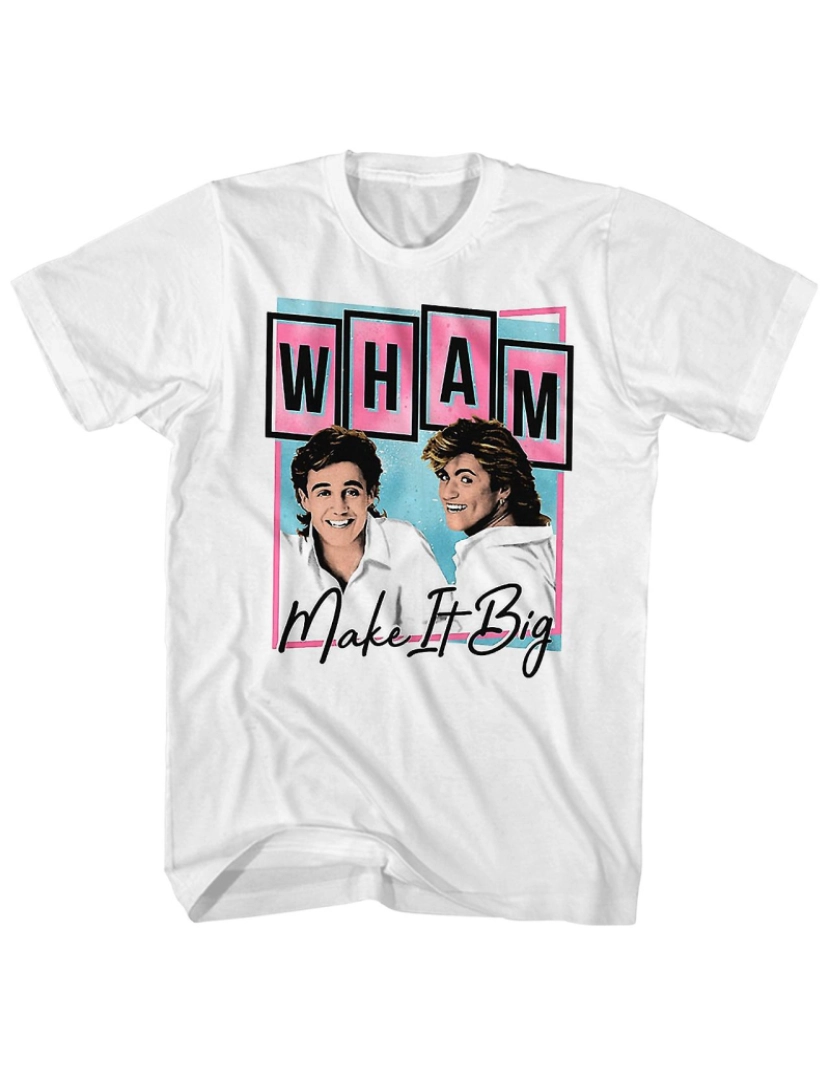 Rockinstone - T-shirt Uau! Arte do álbum Make It Big Pastel Wham! Camisa