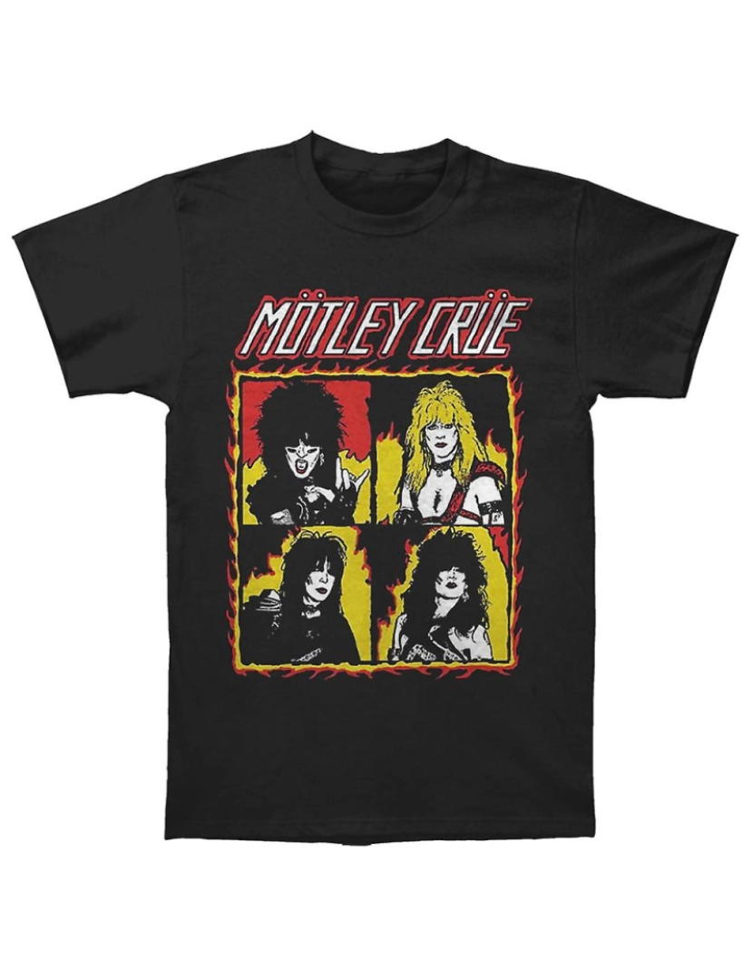 Rockinstone - T-shirt Motley Crue grita para as chamas do diabo