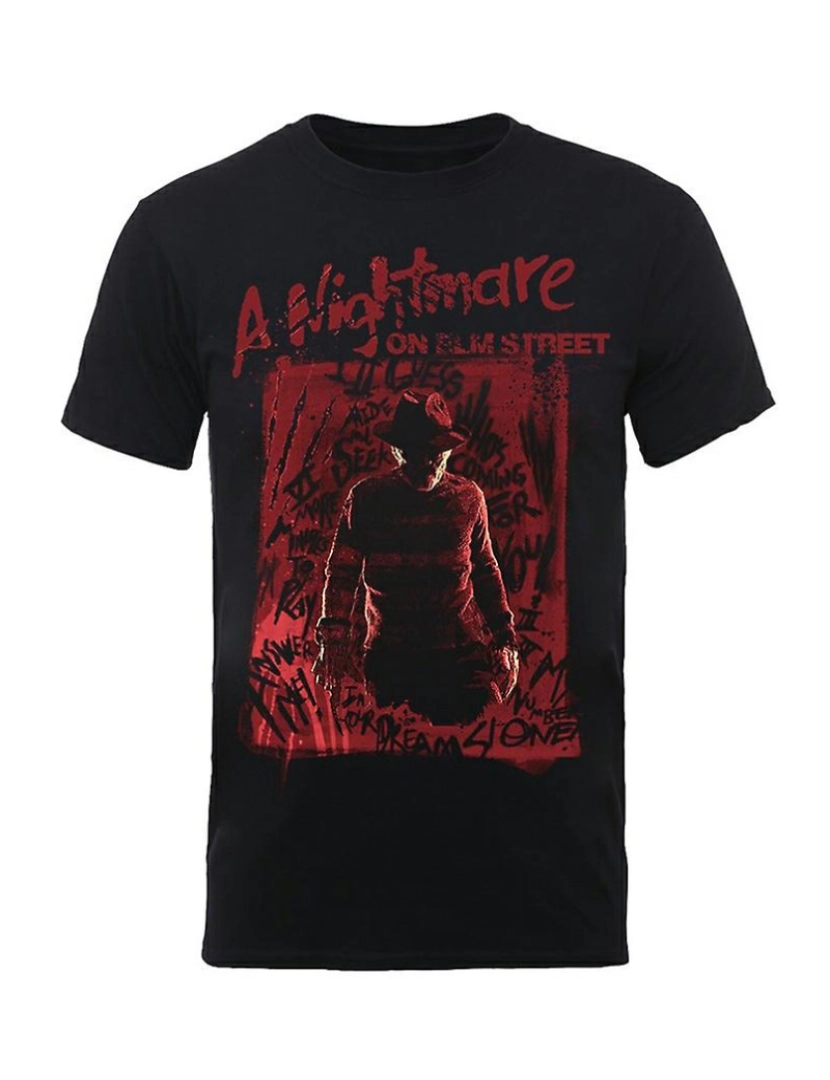 Rockinstone - T-shirt Pesadelo em Elm Street Silhueta de Freddy