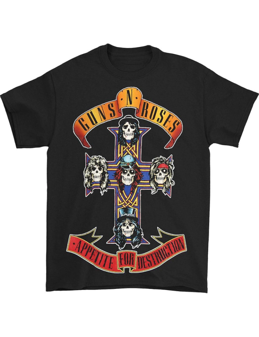 Rockinstone - T-shirt Guns N Roses Cruz AFD