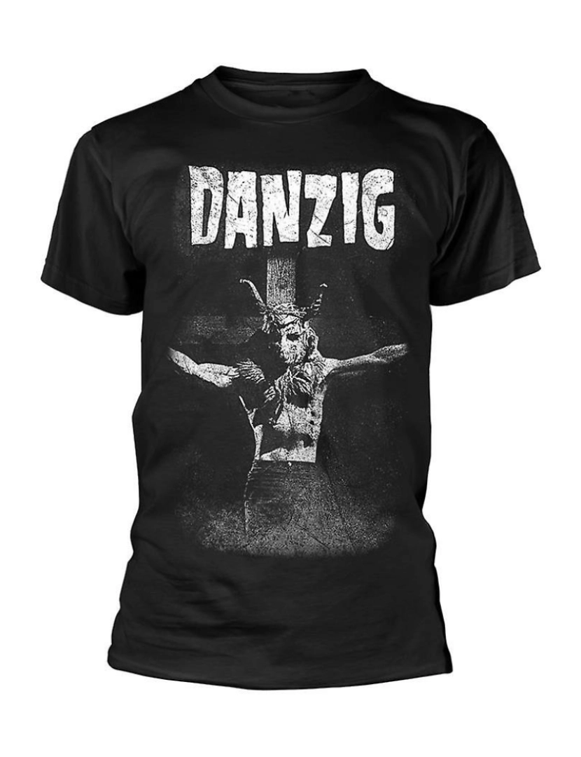 Rockinstone - T-shirt Danzig Skullman na cruz