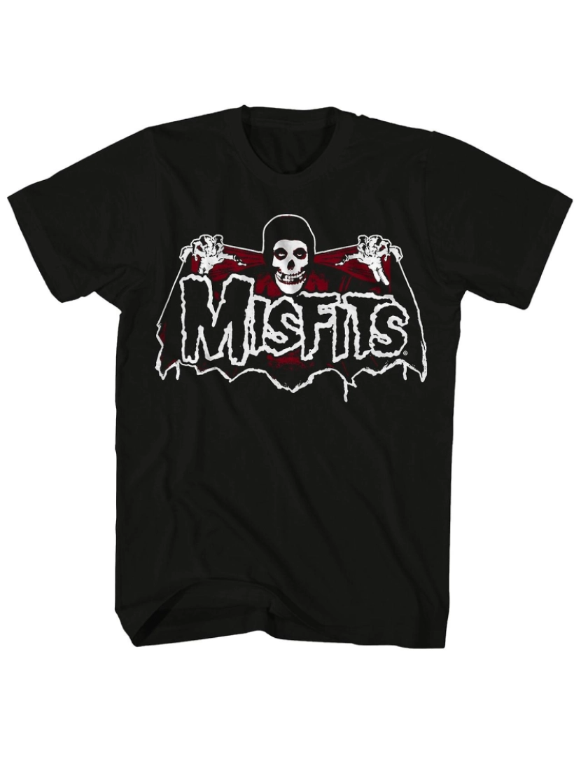 Rockinstone - T-shirt Camiseta The Misfits Batfiend com caveira e asas