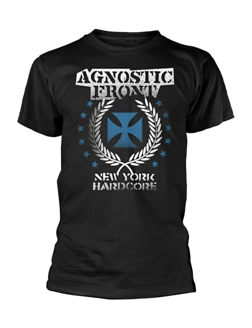 Rockinstone - T-shirt Cruz de Ferro Azul Frontal Agnóstica