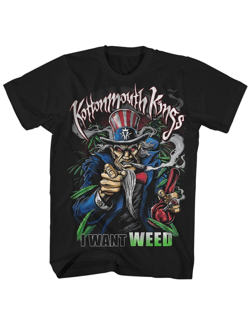 Rockinstone - T-shirt Camisa patriótica Kottonmouth Kings I Want Weed Kottonmouth Kings