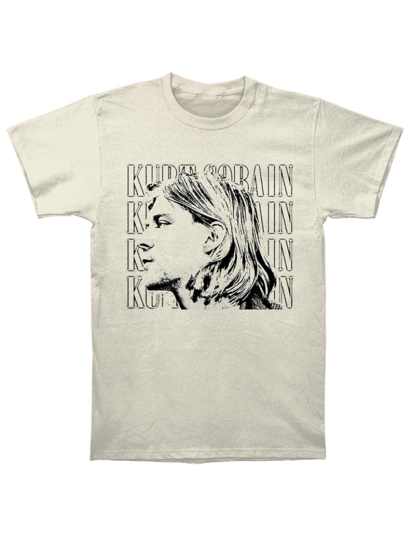 Rockinstone - T-shirt Perfil de contraste de Kurt Cobain