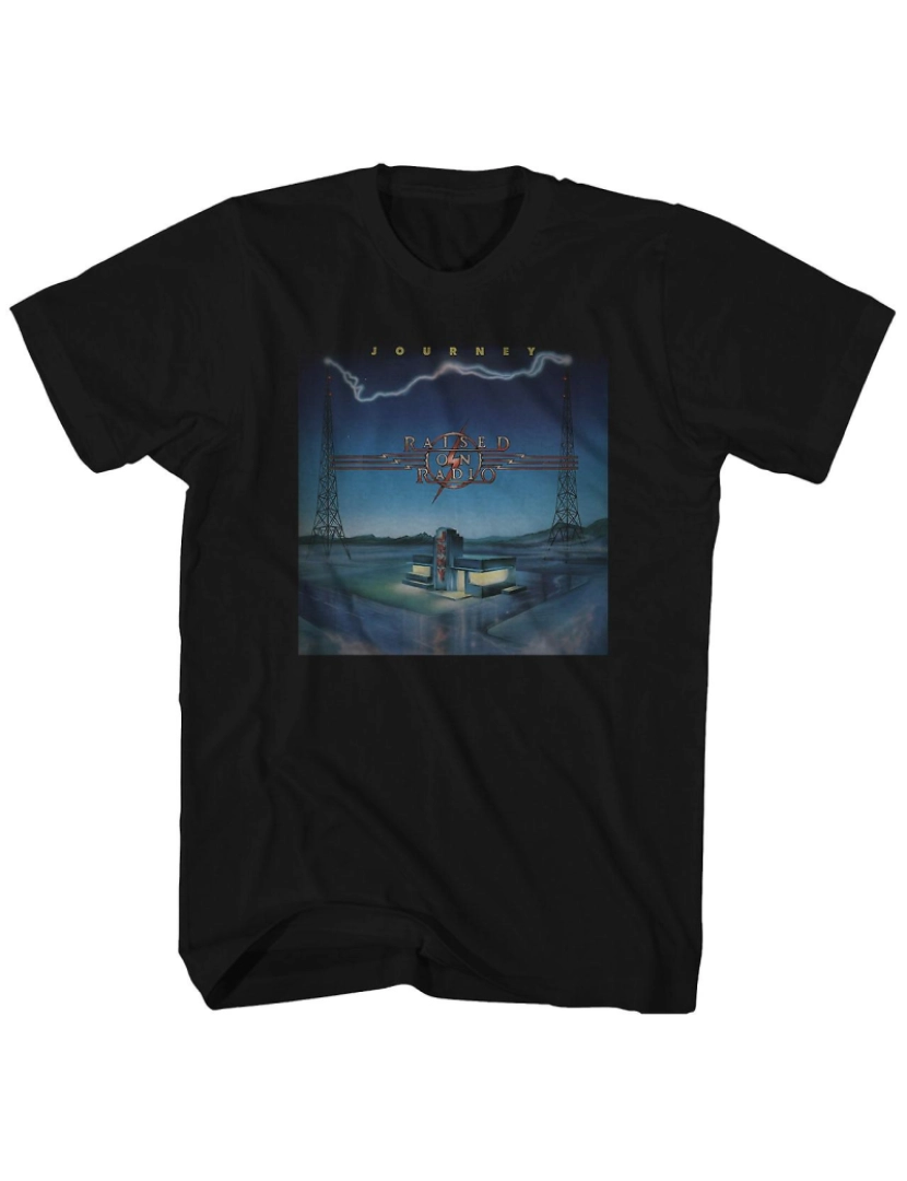 Rockinstone - T-shirt Journey levantada na arte do álbum de rádio Journey