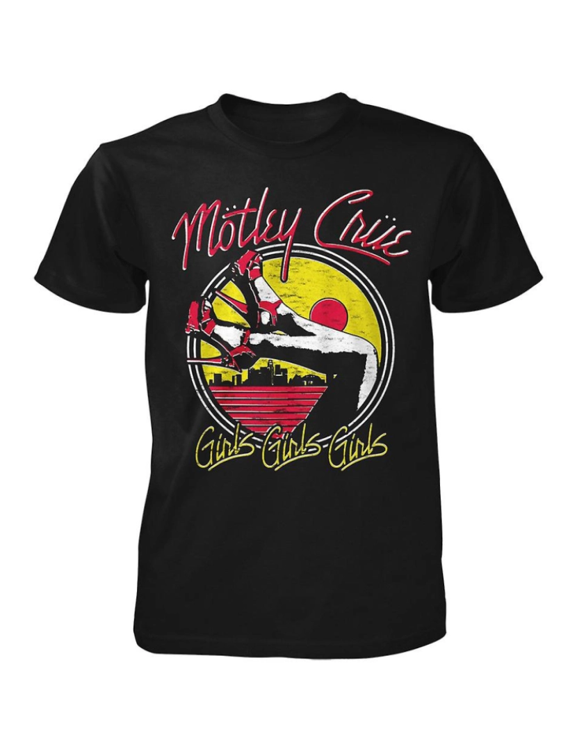 Rockinstone - T-shirt Motley Crue Meninas Meninas Meninas Saltos