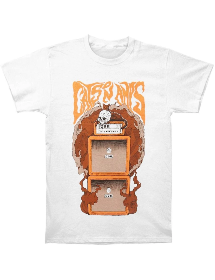 Rockinstone - T-shirt Gatos em amplificadores Orange Doom