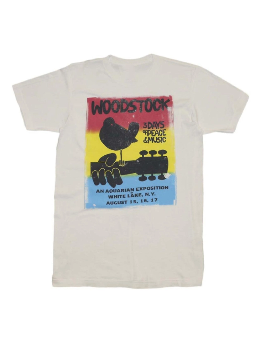 Rockinstone - T-shirt Woodstock Woodstock Lago Branco