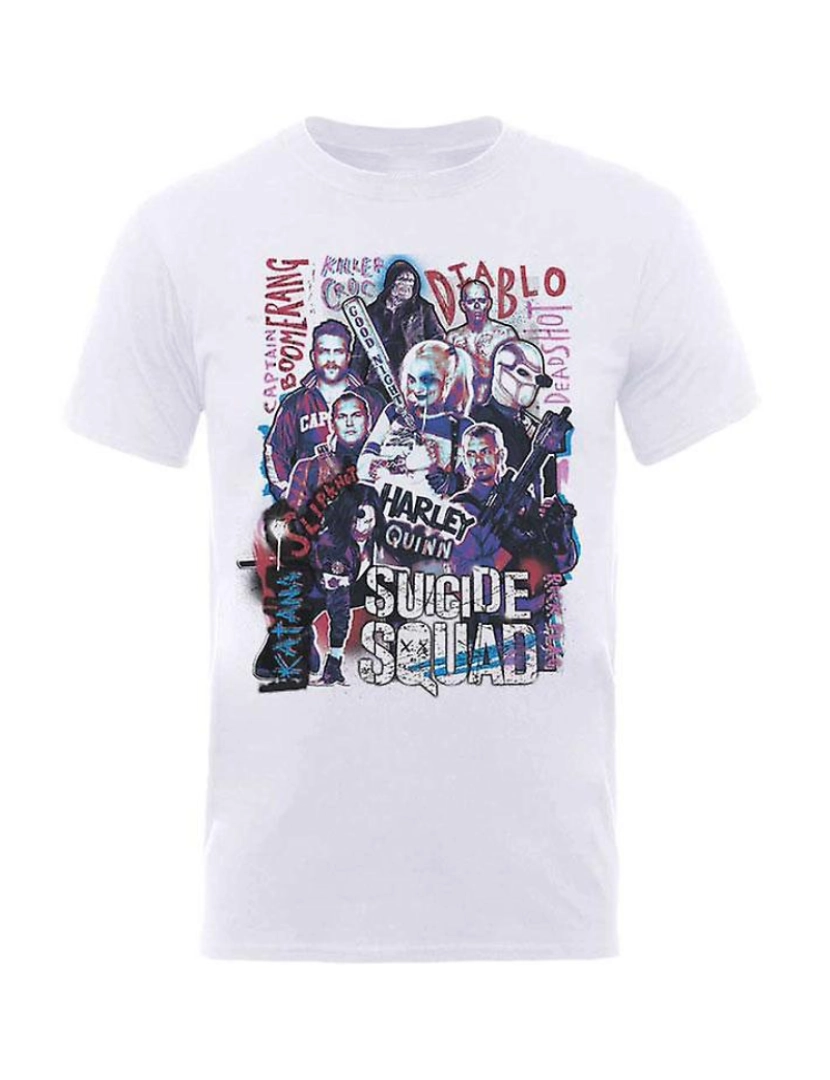 Rockinstone - T-shirt Colagem de personagens do Esquadrão Suicida Harley