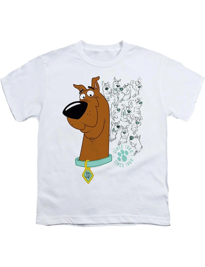 Rockinstone - T-shirt Evolução Juvenil da Camisa Scooby-Doo