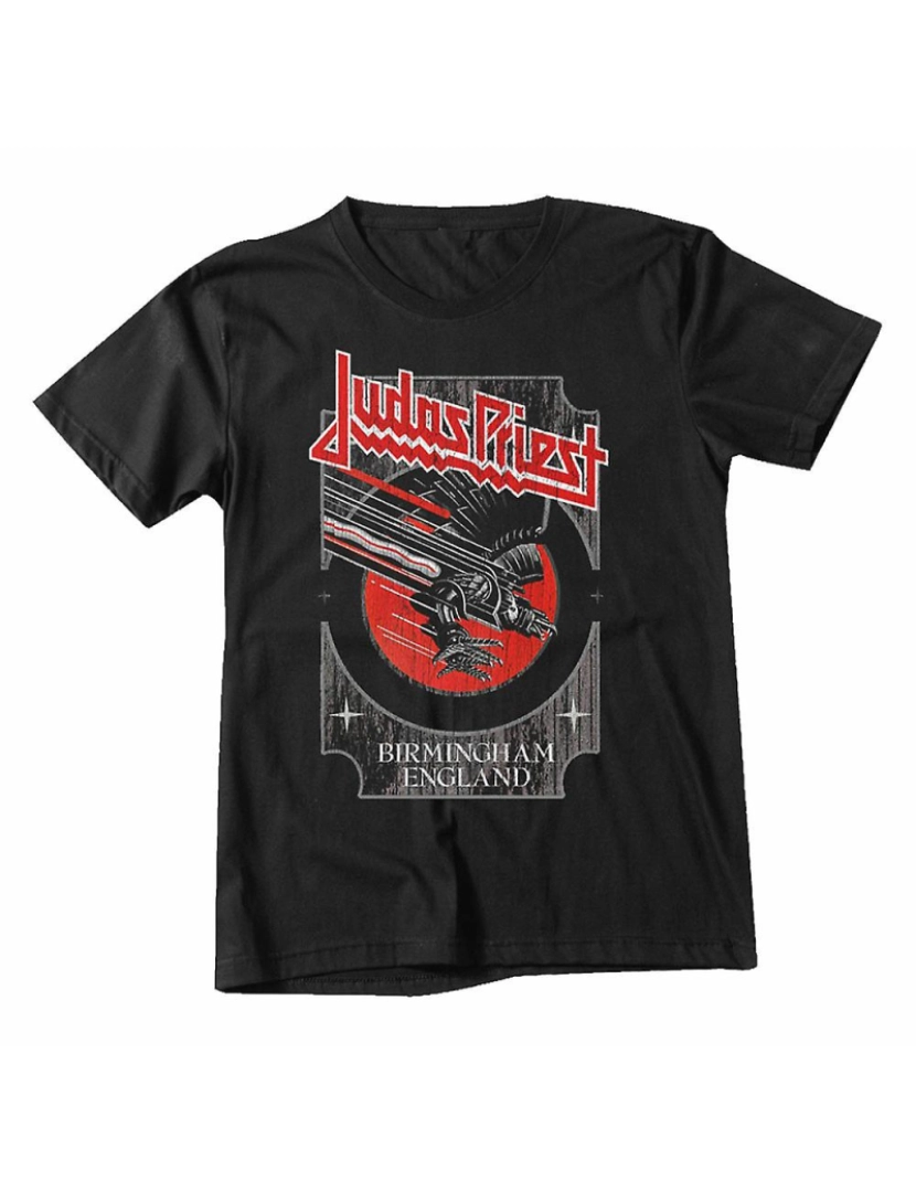 Rockinstone - T-shirt Judas Priest Prata e Vermelho Vengeance