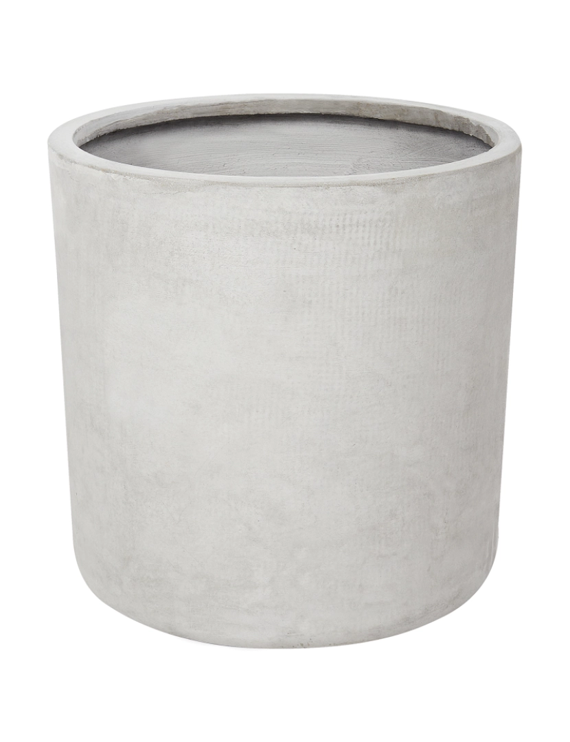 Beliani - Vaso de plantas cinzento em fibra de argila redondo 42 x 42 x 42 cm resistente às intempéries