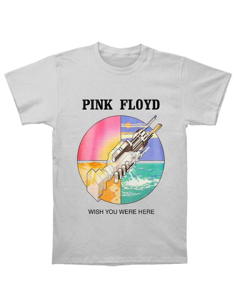 Rockinstone - T-shirt Pink Floyd queria que você estivesse aqui cinza