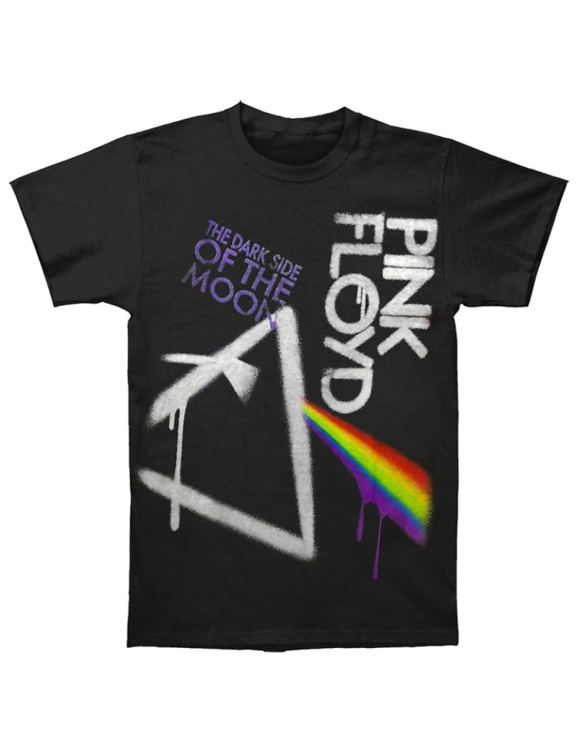 Rockinstone - T-shirt Graffiti do lado negro do Pink Floyd