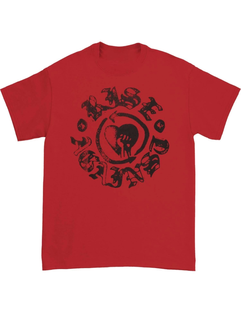 Rockinstone - T-shirt Camiseta vermelha Rise Against Fist Stamp