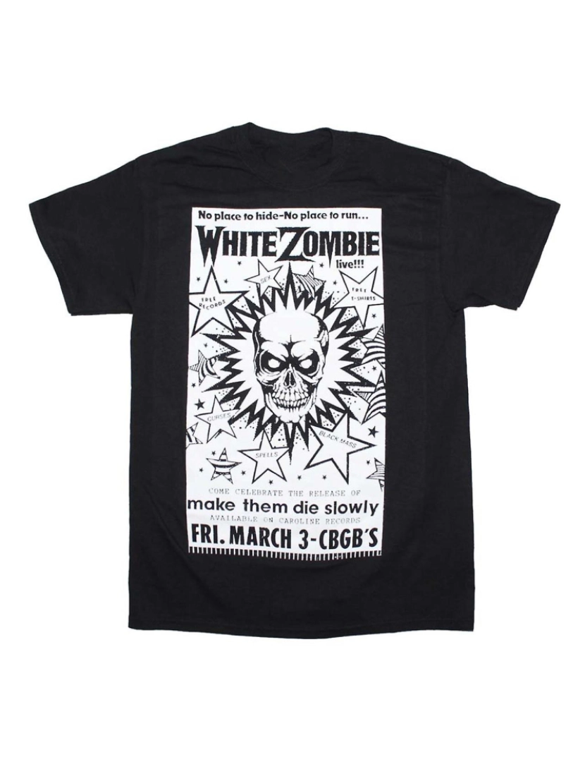 Rockinstone - T-shirt Pôster Zumbi Branco Zumbi Branco CBGB