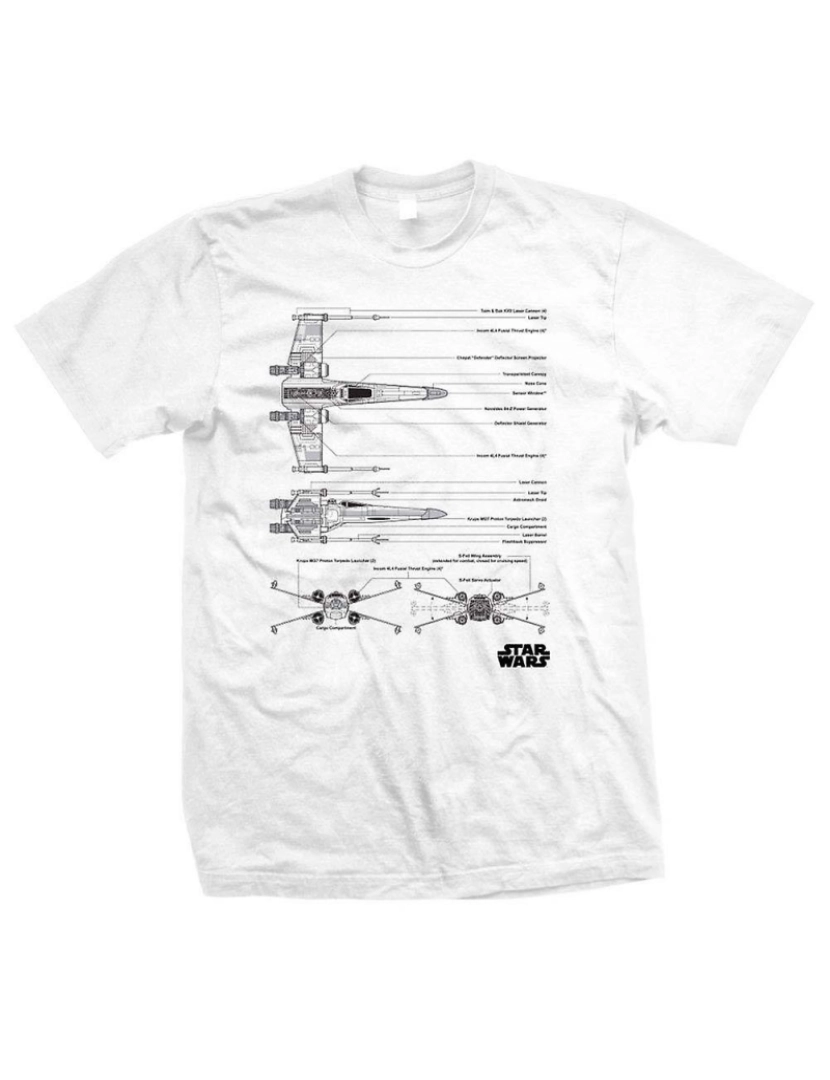 Rockinstone - T-shirt Lutador X-Wing de Guerra nas Estrelas