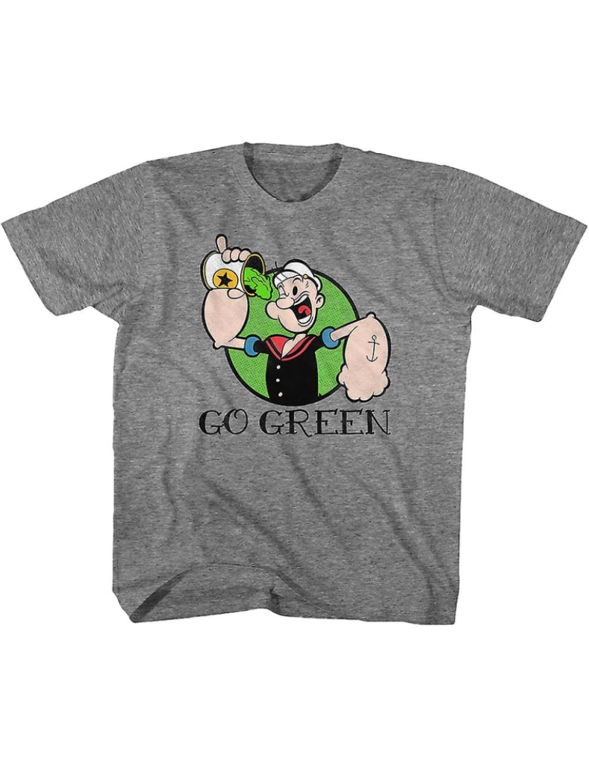 Rockinstone - T-shirt Camisa juvenil verde Popeye