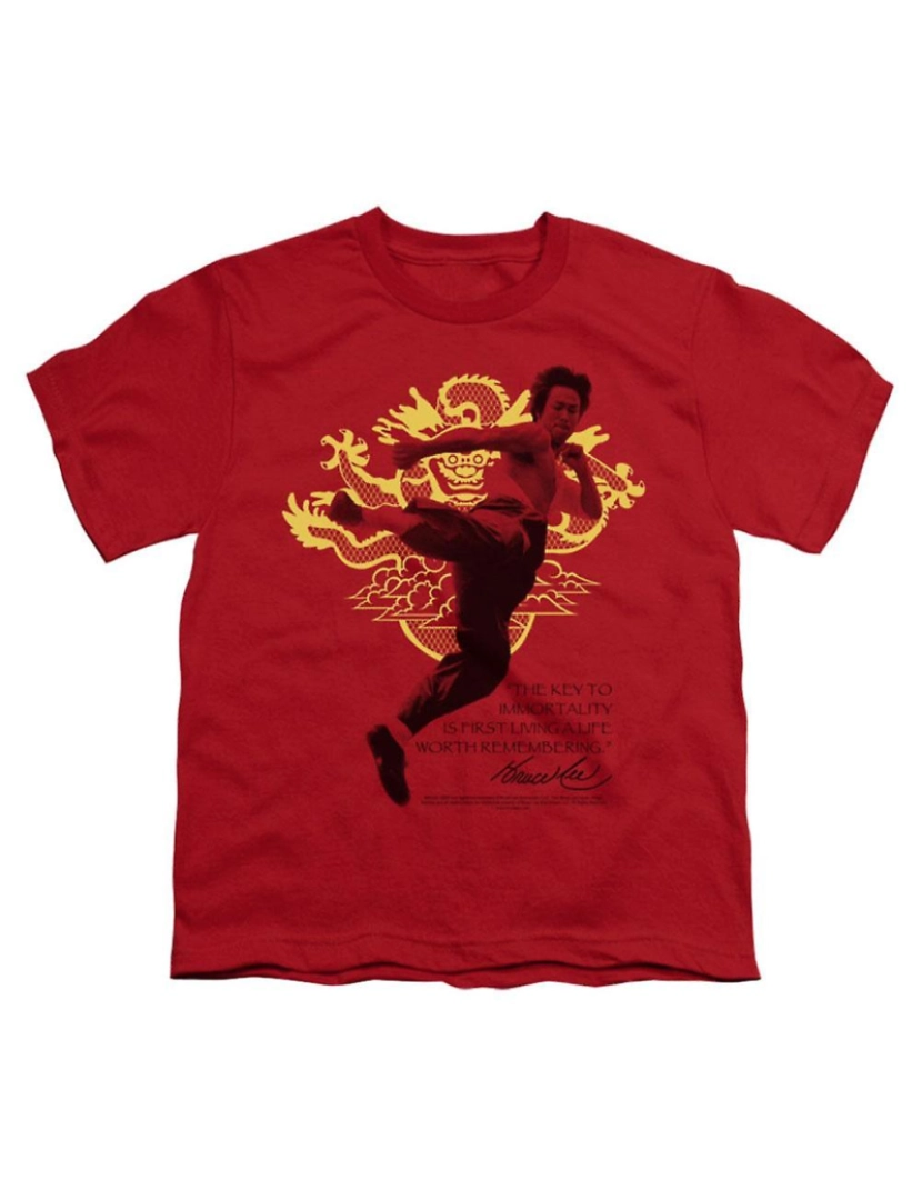 Rockinstone - T-shirt Bruce Lee Dragão Imortal Juventude