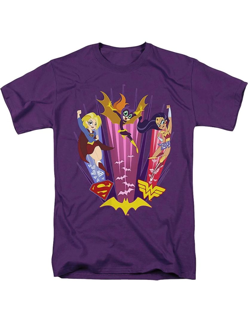 Rockinstone - T-shirt Supergirl Batgirl Mulher Maravilha DC Super Hero Girls