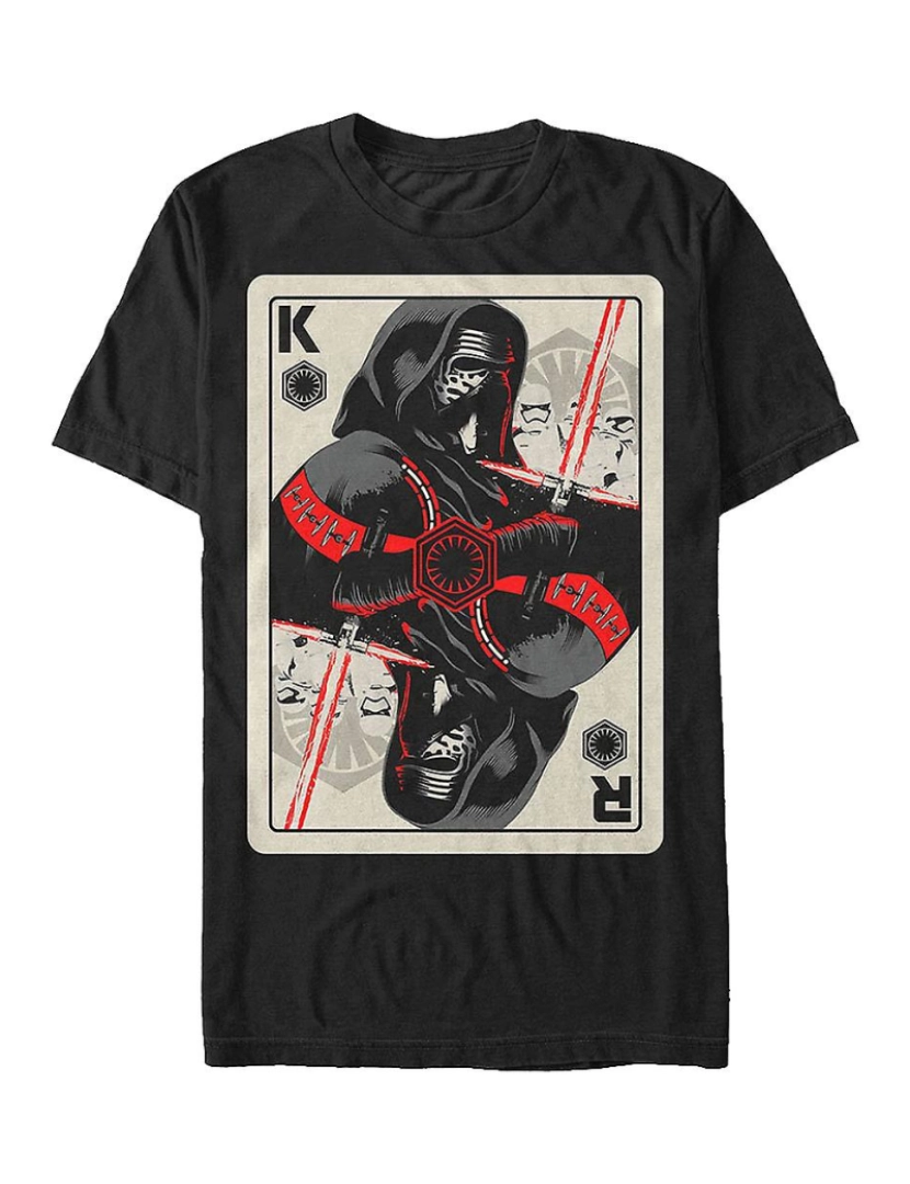 Rockinstone - T-shirt Carta de Baralho Kylo Ren Guerra nas Estrelas