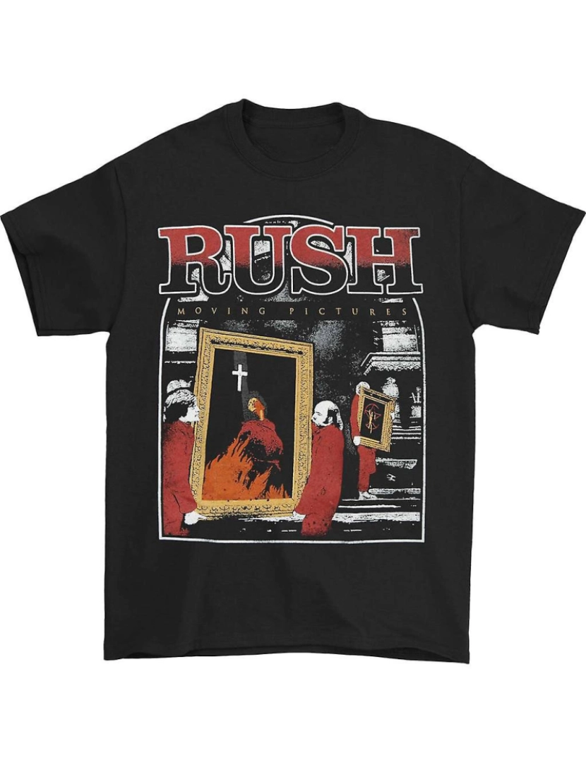 Rockinstone - T-shirt Rush Rush Imagens em Movimento Preto