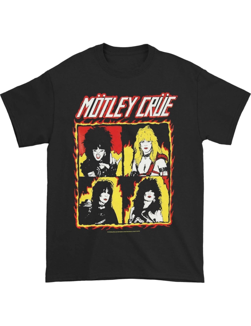 Rockinstone - T-shirt Chamas Motley Crue