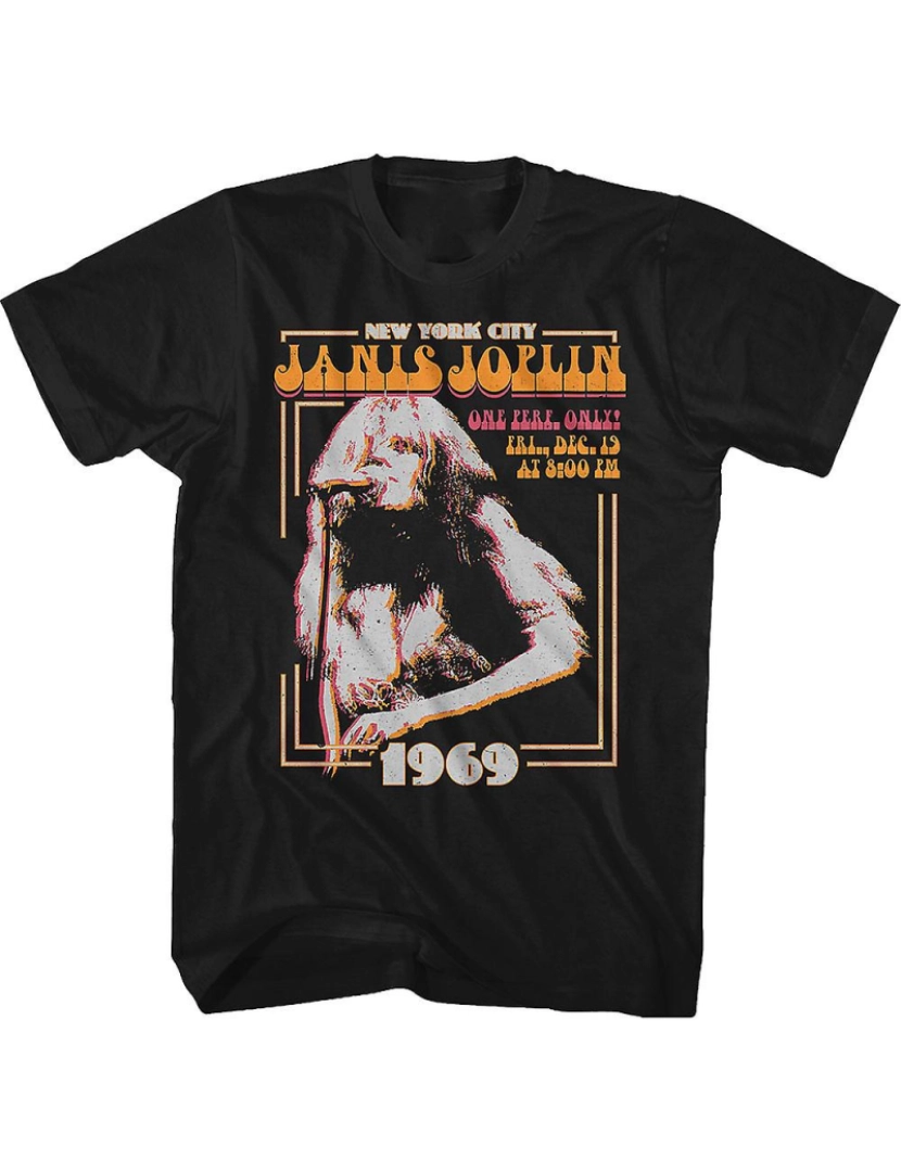 Rockinstone - T-shirt Cidade de Nova York Janis Joplin