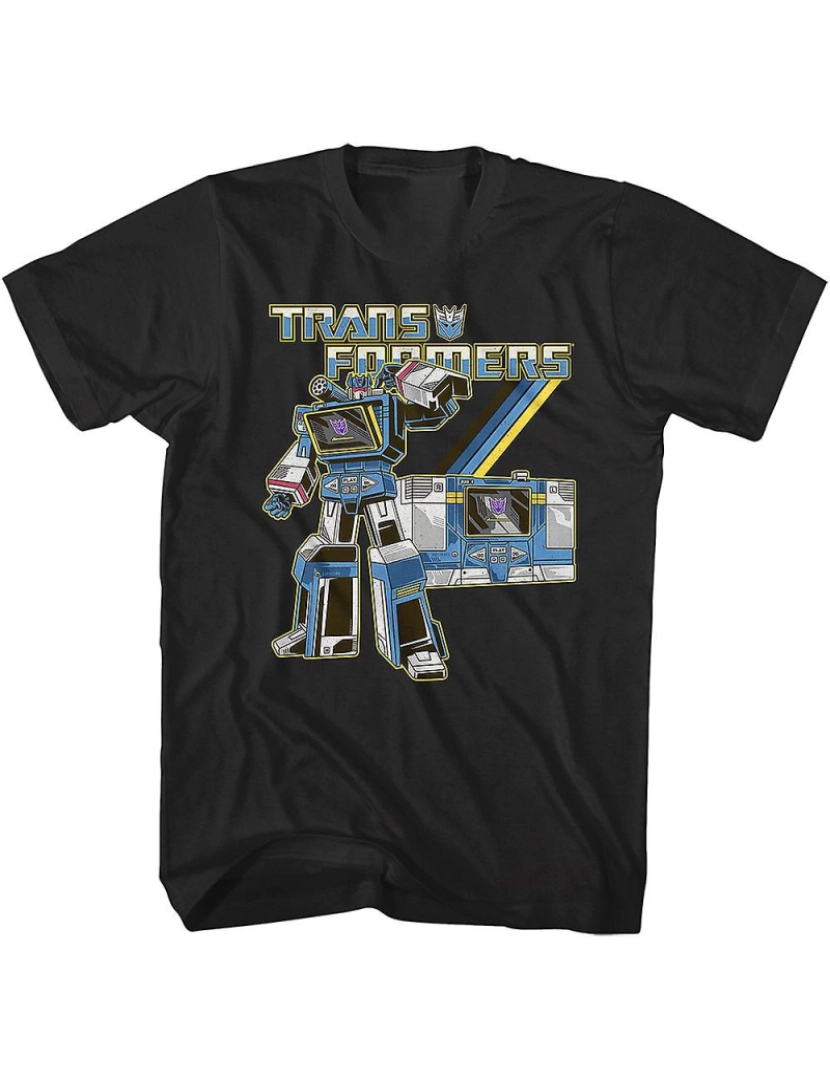 Rockinstone - T-shirt Transformadores Soundwave Retro Pretos